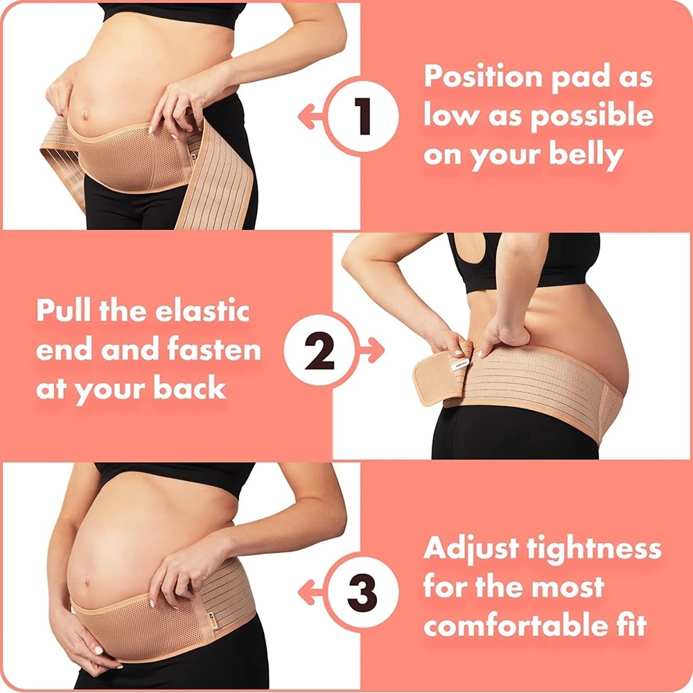 AZMED Maternity Support Belly Band - Picture 2 of 9